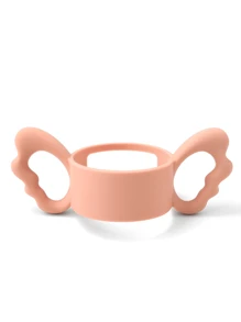 KUNT 1 szt. Uchwyt do butelki z silikonu Angel Wings, silikonowy uchwyt odpowiedni do butelek o szerokim otworze szerszym niż 6 cm