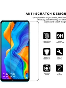 2pcs Tempered Glass Screen Protector Compatible With Huawei/Honor, High Definition Display, Scratch-Resistant, Anti-Static, Anti-Shatter, Anti-Fingerprint, Hardened Aluminum Glass Design, Electroplated High Definition Display Film, 0.33mm Ultra-Thin Smooth Touch Sensitivity Tempered Film, Anti-Drop Impact Phone Accessories, Shatterproof Protection Hard Packaging - White - View 3