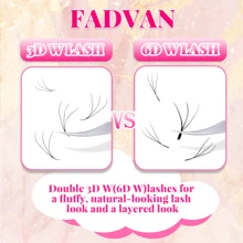 FADVAN C-Curl 3D/4D/5D Double Layer W Shape Lashs 0.07 8-15mm&Mix Premade 6D/8D/10D W Fan Lash Extensions Natural Soft Black Thickened Style Lashes Faux Mink Individual Lashes , Lash Tech Supplies,Fast Grafting