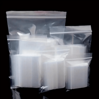 100 件，加厚透明拉链拉链收纳礼品袋，重型透明塑料小珠宝包装，可封闭聚合物袋，珠宝袋，礼品包装袋，派对用品，节日用品