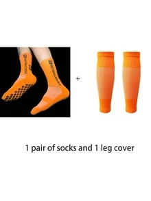 1 Pair Unisex FS Classic Sports Socks And 1 Pair Breathable Mesh Sports Leg Sleeve Set - Multicolor - View 22