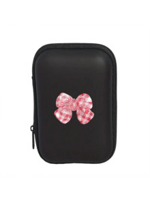 3d Striped Bow Pattern Portable Mini Storage Bag, Waterproof And Anti Drop Eva Material Hard Shell Camera Case, Shock Resistant Storage Box, Suitable For Storing Ccd Cameras And Digital Products,Can Store Headphones, Data Cables, Cards, Playing Cards, Portable Storage,Mobile Phone Charger Data Cable Organizer Bag,Zipper Walletstorage Case Bag,Meeting Your Daily Storage Needs. It Can Be Used For Travel Carrying, Work, School, Dormitory Storage - Black - View 16