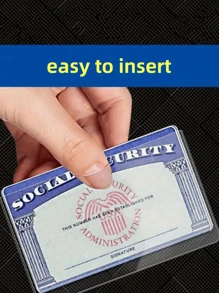 20 pezzi/10 pezzi/5 pezzi Custodie verticali e orizzontali in PVC impermeabile - spesse, morbide e trasparenti, adatte per carte di sicurezza sociale, tessere sanitarie e carte di credito, stile boho