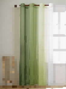 2pcs Gradient Sheer Curtains, Grommet Top Window Drapes, Window Treatments For Bedroom Living Room, Home Decoration, Room Decoration