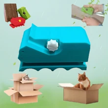 Taglierina per tiragraffi per gatti in cartone - Strumento creativo fai-da-te per animali domestici per tagliare facilmente, design in plastica blu, perfetto per giocattoli e mobili fatti a mano per gatti