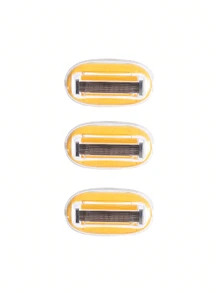 Maquinilla de afeitar para mujeres de color amarillo, que incluye afeitadora para axilas, piernas y área del bikini, afeitadora portátil, maquinilla de afeitar manual amarilla, cuchilla de afeitar manual para el área del bikini de mujeres, con cuchillas de 5 capas, cabezal de afeitadora reemplazable de acero inoxidable de color amarillo, accesorios de viaje (mango + cabezal + estuche de almacenamiento) adecuado para viajes de verano, viajes, traslados, trabajo, estudiantes universitarios, damas, regalos para hermanas, niñas y amigas