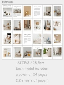 1Set Ins Style Simple English Magazine, Shooting Background, Ins Style Simple English Book,Live Photo Props, Street Shooting Decoration, Decorative Ornaments, Suitable For Food, Jewelry, Jewelry, Cosmetics Shooting Background