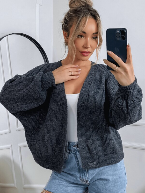 Cardigan Feminino Tricot Kimono Inverno Casaco Curto Elegante