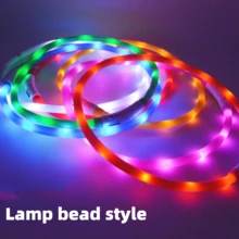 PETSIN 1 件 USB 可充电 LED 发光狗项圈，具有 3 种照明模式，明亮的灯光确保夜间安全，可调节照明项圈，确保宠物安全，适用于小型到大型犬和猫，适合猫妈妈、狗妈妈、猫爱好者