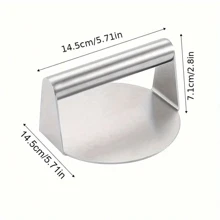 1 pezzo Di Pressa per hamburger in acciaio inossidabile durevole - Stampo per hamburger antiaderente per hamburger perfetti, mini hamburger e hamburger di carne - Utensile da barbecue facile da usare per la preparazione della griglia (Pressa per hamburger in acciaio inossidabile e carta di separazione delle polpette)