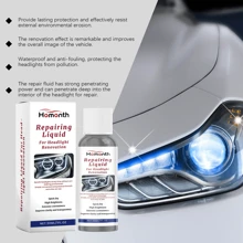 Car Headlight Restoration Liquid, Car Headlight Polish Steam, Polymer Polishing Liquid, Headlight Renewal Agent, Car Lamp Renewal Spray, Transparent, Anti-UV, Easy To Use, Protection