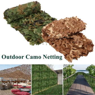 1pc Camouflage Netting Outdoor Camo Net Camping Sun Shelter Car Cover Sunscreen Camouflage Net Car Shade Covers Tents Cover Party Awning Sun Shelter