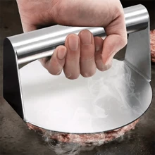 1 pezzo Di Pressa per hamburger in acciaio inossidabile durevole - Stampo per hamburger antiaderente per hamburger perfetti, mini hamburger e hamburger di carne - Utensile da barbecue facile da usare per la preparazione della griglia (Pressa per hamburger in acciaio inossidabile e carta di separazione delle polpette)