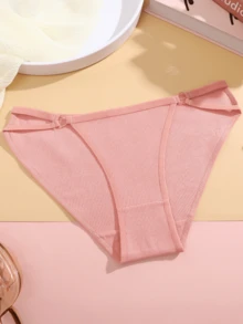 7Pcs Women's Cotton Sexy Ring Comfortable Low Rise Briefs - 彩色 - 查看 10