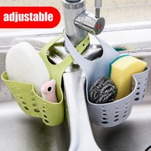 5pcs-Kitchen Adjustable Hanging Storage Bag, Storage Basket, Kitchen Shelf, Sponge Drain Rack Hanging Bag, Kitchen Garbage Filter Bag