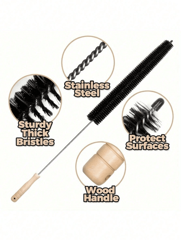 1 escova de limpeza de filtro de secadora de roupas, escova de filtro de secadora de máquina de lavar, espanador macio, escova longa de serpentina para geladeira, escova de limpeza de dutos, escova longa multiuso, produtos de limpeza, ferramentas de limpeza, volta às aulas, cozinha, banheiro, casa, utensílios domésticos