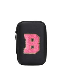 Portable Ccd Camera Protective Case, Rose Red Initial Letters A-Z Towel Embroidered ,Compact Design, Waterproof Material, Ideal For Outdoor Photography Enthusiasts And Travelerscharger Case,Office Must Haves Digital Bag Cable Camerabag Electronic Data Cable Organizer Storage,Power Bank Cover Forwallet Travel Camera Bag,Women Man Gifts,Essential Teacher Supplies,Waterproof Lightweight Large Capacity Portable Accessories ﻿ - Black - View 22