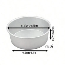 1pc Multi-Size Non-Stick Chiffon Cake Pan, Aluminum Alloy Material, Easy Release, Suitable For Family And Friends Gathering