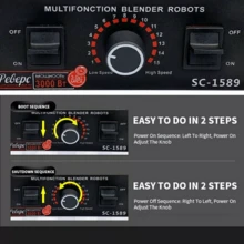 4500W 2L Multifunctional Blender Food Processor Smoothie Juicer Ice Crusher - Red - View 5