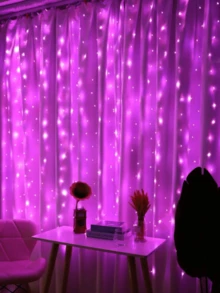 1 件 100/200/300 LED 窗帘灯串，瀑布灯，具有 8 种模式，USB 供电，带遥控器，仙女灯串非常适合婚礼、圣诞节和节日家居装饰、房间装饰、橱窗展示、花园、婚礼、新年、圣诞节、圣诞礼物、派对、卧室、墙壁、生日、仙女灯 - 彩色 - 查看 31