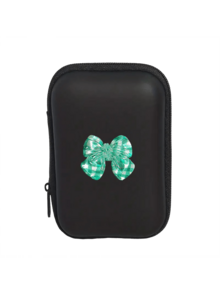 3d Striped Bow Pattern Portable Mini Storage Bag, Waterproof And Anti Drop Eva Material Hard Shell Camera Case, Shock Resistant Storage Box, Suitable For Storing Ccd Cameras And Digital Products,Can Store Headphones, Data Cables, Cards, Playing Cards, Portable Storage,Mobile Phone Charger Data Cable Organizer Bag,Zipper Walletstorage Case Bag,Meeting Your Daily Storage Needs. It Can Be Used For Travel Carrying, Work, School, Dormitory Storage - Black - View 15