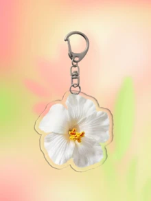1pc/Set Red & White Seven Colors Hibiscus Flower Keychain For Women, Suitable For Daily Decoration, Matching Outfits, Date, Beach, Photography- Perfect For Handbag Pendant, Car Key Chain, Couples/Holiday Gifts Everyday Bag Accessory, Bag Charm, Lanyard, Key Holder. Ideal For Boyfriends, Girlfriends, Family Members, Doctors, Nurses, Party Gifts, Cell Phone Decorations, And More. - Multicolor - View 6