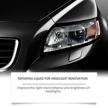 Car Headlight Restoration Liquid, Car Headlight Polish Steam, Polymer Polishing Liquid, Headlight Renewal Agent, Car Lamp Renewal Spray, Transparent, Anti-UV, Easy To Use, Protection