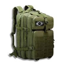 50 Liters Tactical Backpack Reinforced Waterproof Men's Large Camping - Army Green - View 1