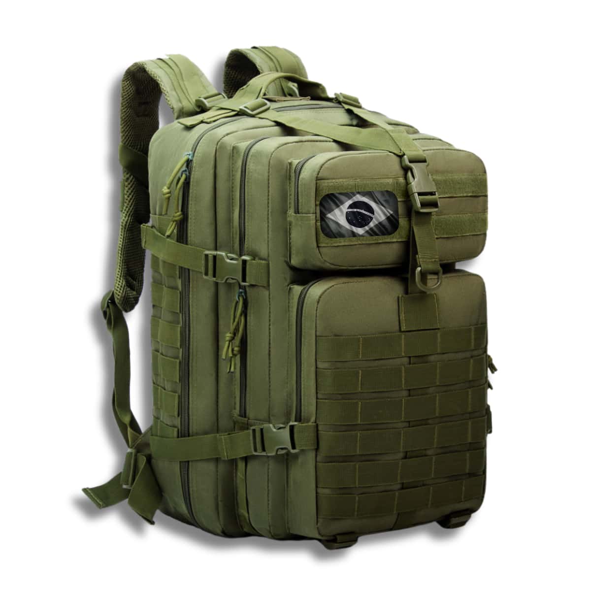 50 Liters Tactical Backpack Reinforced Waterproof Men's Large Camping - Army Green - View 1