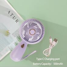 AOYI Mini ventilateur à main, ventilateur personnel de voyage, ventilateur électrique rechargeable à 3 vitesses avec mode d'éclairage, ventilateur portable d'été pour les cils, ventilateur de bureau à piles pour la plage, les vacances, la maison, l'école, le bureau, les déplacements, l'extérieur