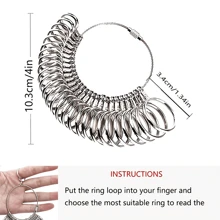 Ring Size Core Axis Measurement Tool Steel Ring Size Measurement Size Set - Rubber Jewelry Merchant Hammer Metal Finger Size Rod Wire Winding Ring Tool Jewelry Making Kit