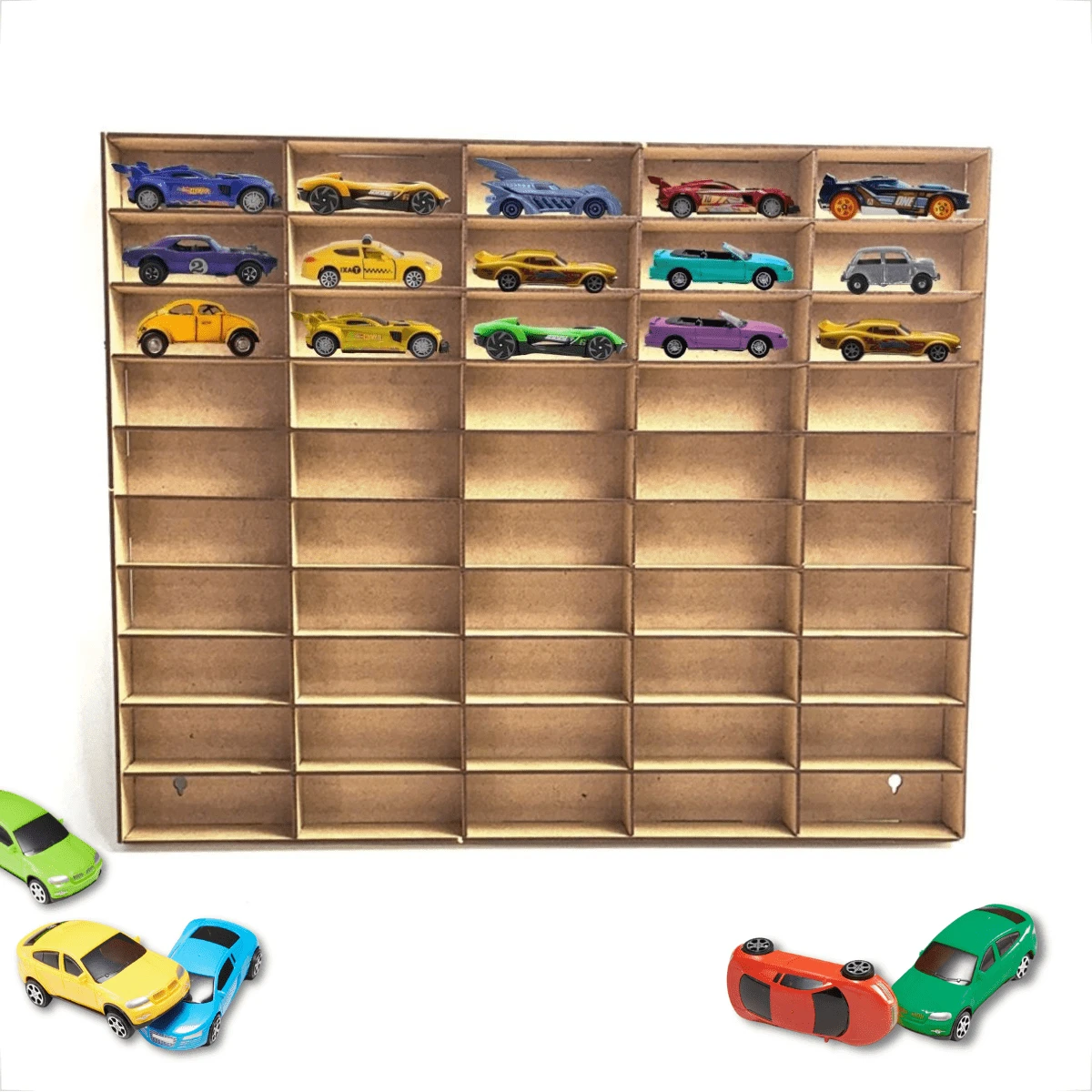 Raw MDF Trolley Display Stand For Up To 50 Universal Fixed Wall Trolleys - Beige - View 1