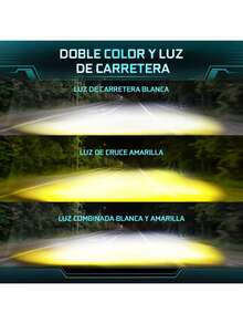 2 Piezas Faros De Lupa Luces Led Auxiliares Con Estrobo 4 Modos - Negro - Ver 8