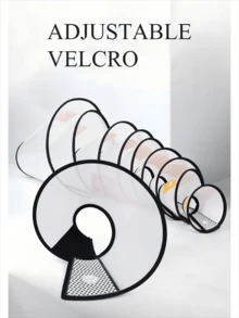 1pc Adjustable Transparent Elizabeth Collar For Pets, Anti-Licking Pet Cone Collar, Suitable For Cats And Dogs - Multicolor - View 4