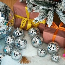Volumoon 11pcs Mirror Disco Ball Set, Silver Disco Balls, Mirror Disco Balls For Party, Carnival, Christmas Tree Decoration - Silver - View 5