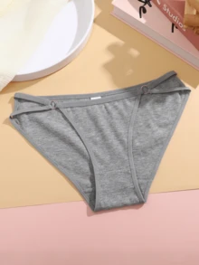 7Pcs Women's Cotton Sexy Ring Comfortable Low Rise Briefs - 彩色 - 查看 5