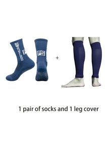 1 Pair Unisex FS Classic Sports Socks And 1 Pair Breathable Mesh Sports Leg Sleeve Set - Multicolor - View 18