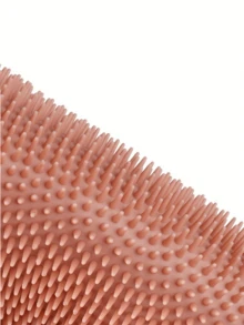 Silicone Bath Brush With Soft Bristles, 3-Finger Design For Shower Body Cleaning - Multicolor - View 11