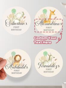 من 1 إلى 100 ملصق عيد ميلاد للأطفال، ملصقات عيد ميلاد شخصية مخصصة، ملصقات صور عيد ميلاد. ملصقات شخصية مع صورة ونص لهدايا ضيوفك، ملصقات دائرية لاصقة شخصية مناسبة للبالغين والأطفال، أنيقة، جميلة، ملونة مخصصة، فريدة من نوعها، هدايا مثالية لصديقاتك، ابنك، ابنتك، طلاب المدرسة، أطفال المدرسة، المنزل، العودة إلى الموضة المدرسية، المنزل والمعيشة، جو عيد الميلاد المنزلي، الملصقات المخصصة