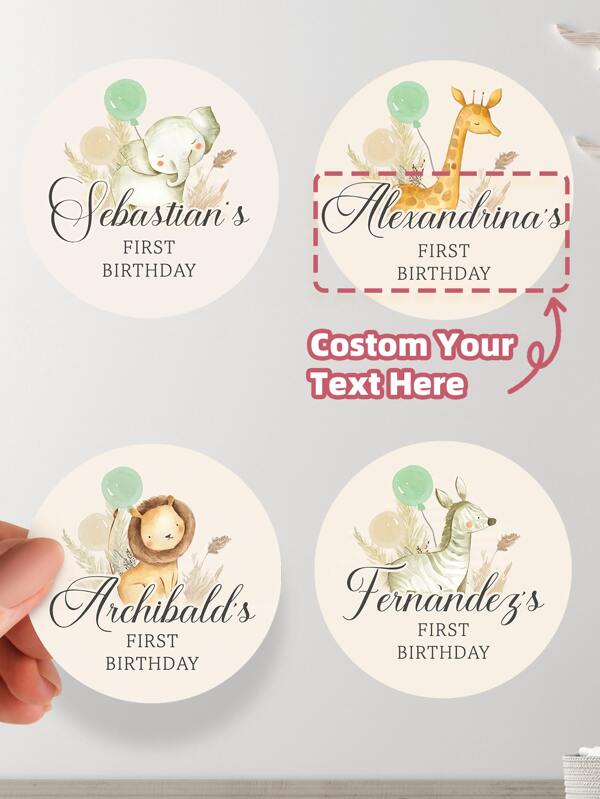 1-100 pièces Autocollants personnalisés pour anniversaire, autocollants photo pour anniversaire. Autocollants personnalisés avec photo et texte pour les cadeaux de vos invités, étiquettes autocollantes rondes personnalisées convenant aux adultes, aux jeunes, adhésives, élégantes, adorables, personnalisées de manière unique. Cadeaux idéaux pour ses amis, les élèves, l'école, la maison, la mode de la rentrée scolaire, la maison et le living, l'ambiance de Noël à la maison, le rafraîchissement automnal de la maison, la décoration de Noël