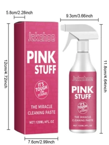 1pc Multipurpose Kitchen Cleaner, Effectively Removes Heavy Grease And Oil Stains On Kitchen Tiles, Stove Hoods, And Cookware - Pink - View 14