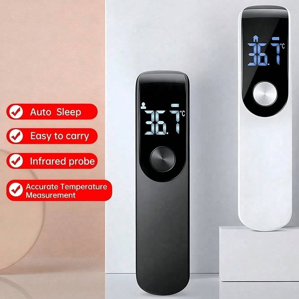Termómetro digital pequeño para la frente, termómetro electrónico portátil para uso en exteriores y en el hogar