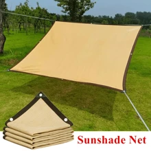 Red de sombreo beige de HDPE anti-UV al aire libre multi-tamaño para jardín, balcón, malla de sombra para plantas, cubierta para acampada, protector solar, velas, toldos y pérgolas para automóviles