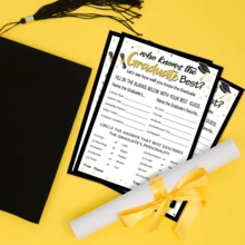 50Pcs Who Knows The Graduates Best - Grad Graduation Party Game 2026 Party Supplies Decoration - Multicolor - View 5