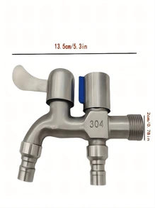 1 Stück Wasserhahn aus Zinklegierung - Waschmaschine Wasserhahn, Haushaltsküchenarmatur, Bad Armatur, Outdoor Garten Wasserhahn