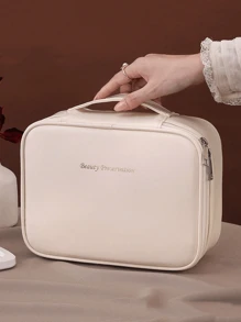 1pc Large Capacity Partition Storage Makeup Bag Travel Portable Toiletry Bag Cosmetics Storage Bag, Multi-Layer Detachable Makeup Bag, Unisex Skin Care Products Storage Bag, Suitable For Carrying Beauty Essentials Holiday Essentials Holiday Travel Essentials Travel Bag Travel Accessories Graduation Back To School Supplies