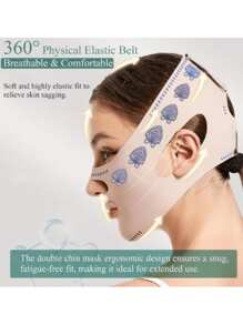 1 pieza Máscara para dormir con correa en forma de V para levantar la cara - Vendaje para levantar el mentón y las mejillas para mujeres - Regalo para levantar el rostro en forma de V, regalo unisex para el Día de San Valentín (disponibles varios estilos según la demanda)