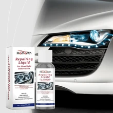 Car Headlight Restoration Liquid, Car Headlight Polish Steam, Polymer Polishing Liquid, Headlight Renewal Agent, Car Lamp Renewal Spray, Transparent, Anti-UV, Easy To Use, Protection