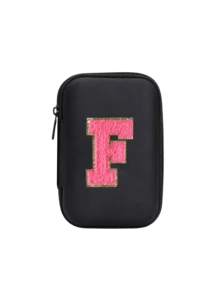 Portable Ccd Camera Protective Case, Rose Red Initial Letters A-Z Towel Embroidered ,Compact Design, Waterproof Material, Ideal For Outdoor Photography Enthusiasts And Travelerscharger Case,Office Must Haves Digital Bag Cable Camerabag Electronic Data Cable Organizer Storage,Power Bank Cover Forwallet Travel Camera Bag,Women Man Gifts,Essential Teacher Supplies,Waterproof Lightweight Large Capacity Portable Accessories ﻿ - Black - View 27