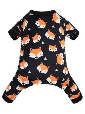 1/2 Stück verspielter Fuchs Element Haustier Vierbein Pyjama für Katzen und Hunde, warme Haustierbekleidung